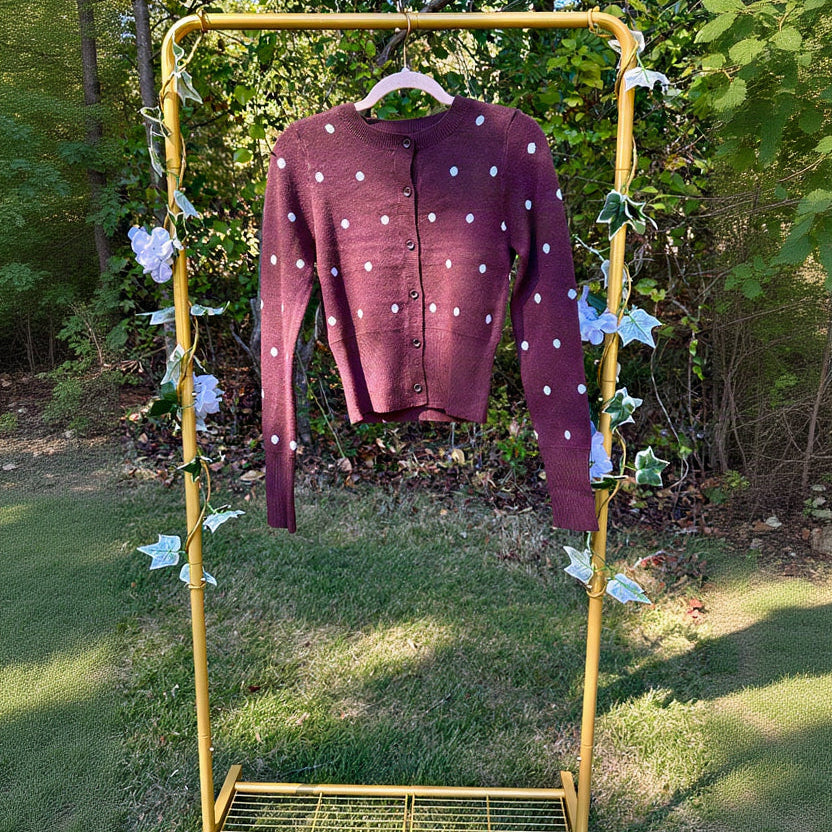 Millie Brown Polka Dot Cardigan