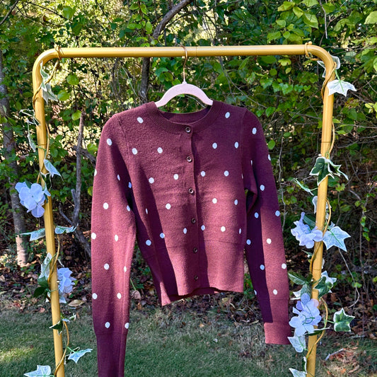Millie Brown Polka Dot Cardigan
