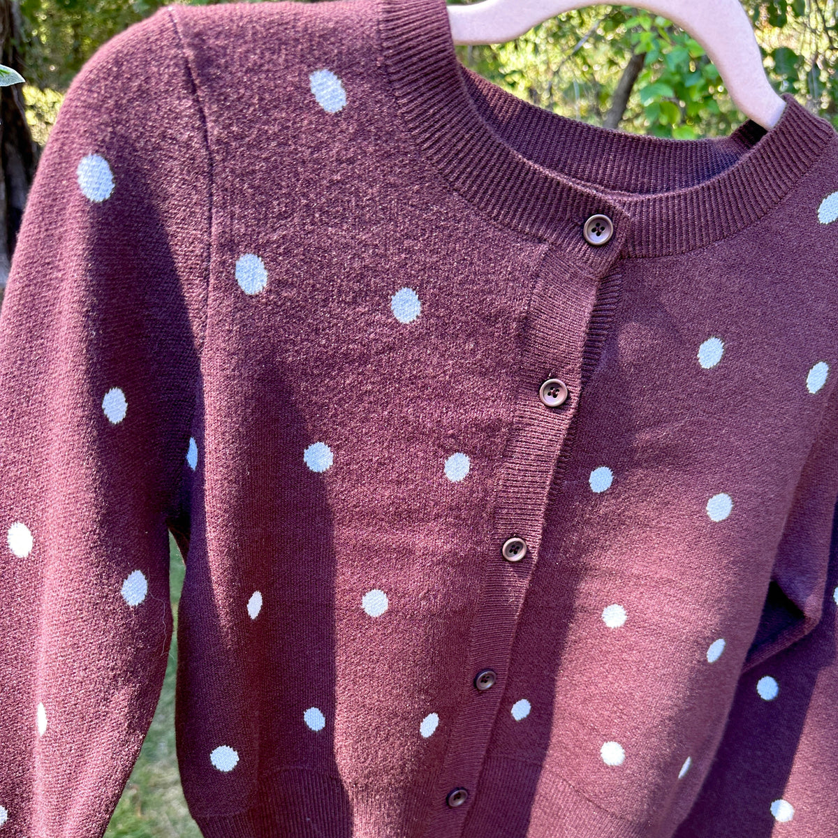 Millie Brown Polka Dot Cardigan
