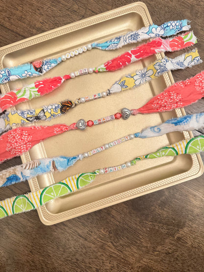 Faith Fabric Word Bracelets