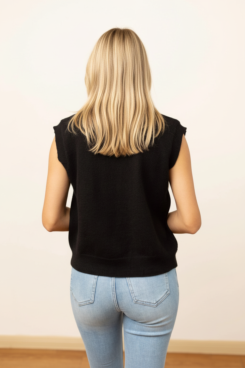 Emilia Sequin Bow Vest