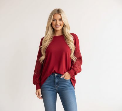 Cora Eyelet Sleeve Top