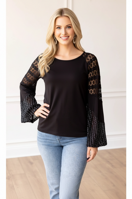 Chloe Lace Sleeve Top
