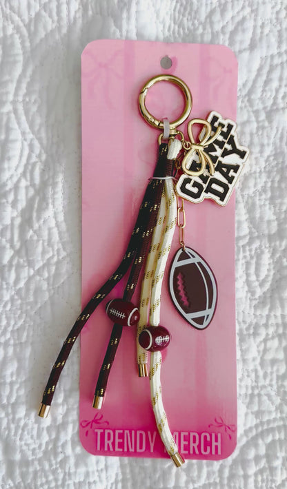 Game Day Football Bag Charm